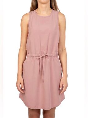 Tilley Summer Dress w/ Pockets Size Medium Mauve Pink